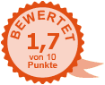 Andrea Sander wurde 1 mal bewertet mit 1,7 von 10 Punkten