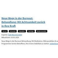 Teaser Expertenbeitrag Neue Wege in der Burnout Therapie