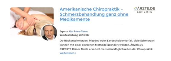 Rainer Thiele München Amerikanische Chiroporaktik